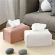 Foldable PU Leather Tissue Box Cover | https://www.bestnamebadges.com