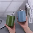 10 oz Stainless Steel Insulated Tumbler with Lid & Straw | https://www.bestnamebadges.com