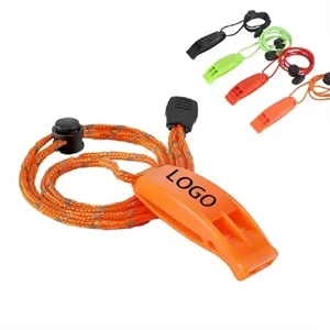 120dB Dual-Tube Emergency Safety Whistle with Adjustable