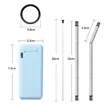 Foldable Stainless Steel Straw with Case & Brush | https://www.bestnamebadges.com