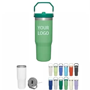 30 oz Insulated Stainless Steel Tumbler with Straw