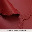 Round Faux Leather Placemat 15 Inch Heat Resistant | https://www.bestnamebadges.com