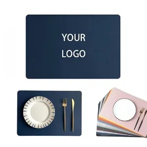 Waterproof Wipeable Faux Leather Placemat 17.7x11.8 in
