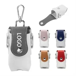 PU Leather Golf Bag - Holds 2 Balls & 4 Tees