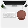 PU Leather Mouse Pad with Wrist Support | https://www.bestnamebadges.com