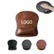 PU Leather Mouse Pad with Wrist Support | https://www.bestnamebadges.com