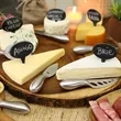 Slate Cheese Markers Set with Chalk and Bag | https://www.bestnamebadges.com
