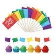 Colorful Paper Toothpick Food Flags, 1.4x1 In | https://www.bestnamebadges.com