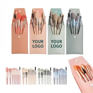 8-Piece Travel Makeup Brush Set with Bag 