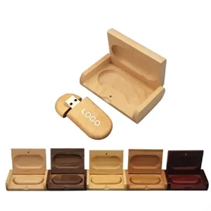 Bamboo Wood USB Flash Drive with Engraved Box