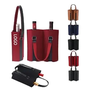 Felt Bottle Wine Carrier Tote Gift Bags - Single & Double