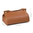 Light Luxury PU Leather Tissue Box with Metal Buckle | https://www.bestnamebadges.com