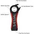 5-in-1 Multi-Function Bottle Opener with TPR Grip | https://www.bestnamebadges.com