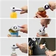 5-in-1 Multi-Function Bottle Opener with TPR Grip | https://www.bestnamebadges.com