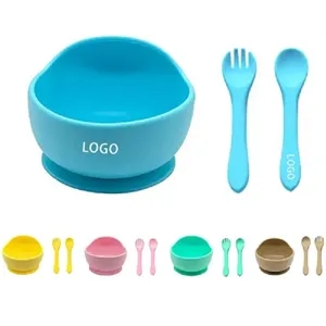 Silicone Baby Suction Bowl & Spoon Set