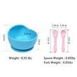 Silicone Baby Suction Bowl & Spoon Set | https://www.bestnamebadges.com