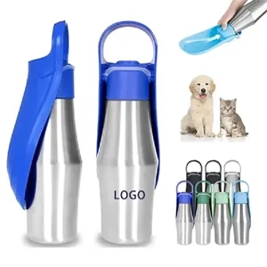 25.5oz Dog Water Bottle & Bowl Combo