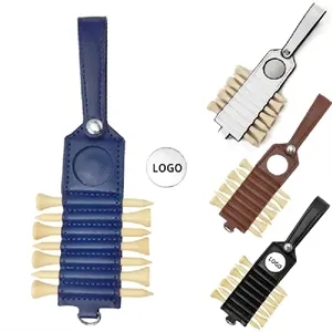 PU Golf Tee Holder with Ball Marker & 7 Studs