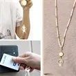 Medium Beechwood Retractable Lanyard with Keychain | https://www.bestnamebadges.com
