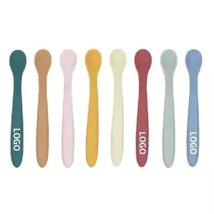 Soft Pastel Silicone Baby Feeding Spoons
