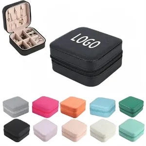 Mini PU Leather Jewelry Travel Organizer