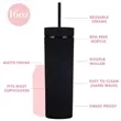 15oz Matte Acrylic Tumbler with Lid & Straw | https://www.bestnamebadges.com
