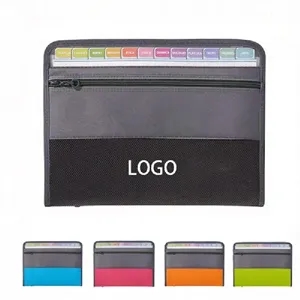 12-Pocket Zippered Accordion File Organizer