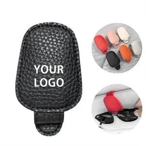Leather Car Visor Sunglasses Holder with Magnet
