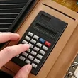 A6 Zippered PU Leather Notebook Padfolio with Calculator | https://www.bestnamebadges.com