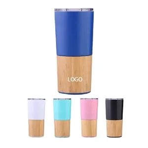 11 oz Bamboo Stainless Steel Insulated Travel Tumbler