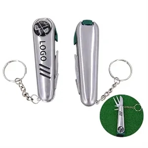 Multitool Golf Divot Tool with Brush & Groove Cleaner