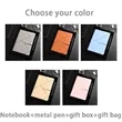 A5 PU Leather Notebook Gift Set with Pen | https://www.bestnamebadges.com