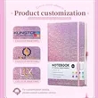 Starry PU Notebook with Pen - Half Letter | https://www.bestnamebadges.com