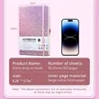 Starry PU Notebook with Pen - Half Letter | https://www.bestnamebadges.com