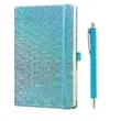 Starry PU Notebook with Pen - Half Letter | https://www.bestnamebadges.com