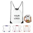 Clear PVC Drawstring Backpack 13.3x17 Inches | https://www.bestnamebadges.com