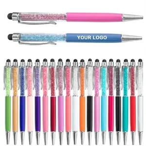 1.0mm Crystal Ballpoint Stylus Pen - Black Ink