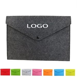 A4 Felt File Folder with Snap Closure