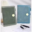 A5 PU Leather Lined Notebook with Magnetic Closure | https://www.bestnamebadges.com