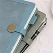 A5 PU Leather Lined Notebook with Magnetic Closure | https://www.bestnamebadges.com