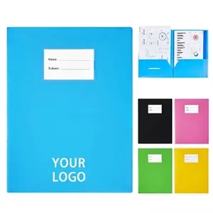 Letter-Size Plastic Two-Pocket Folder with Business Card