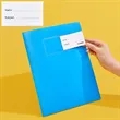 Letter-Size Plastic Two-Pocket Folder with Business Card | https://www.bestnamebadges.com