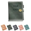 A5 PU Leather Lined Notebook with Magnetic Closure | https://www.bestnamebadges.com