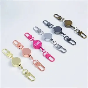 Alloy Retractable Badge Holder Keychain
