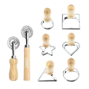 Stamp Maker & Cutter Set - 6 Shapes, Fluted Wheel