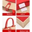 Natural Jute PVC Laminated Beach Bag | https://www.bestnamebadges.com