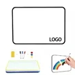 Lightweight Double-Sided Magnetic Dry Erase Board Set | https://www.bestnamebadges.com