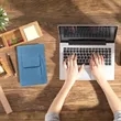 Refillable Lined Faux Leather Journal Notebook | https://www.bestnamebadges.com