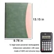 PU Leather Folder with Calculator and 5 Card Slots | https://www.bestnamebadges.com