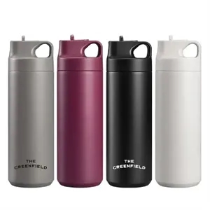18.5 oz Insulated Water Bottle with Straw Lid